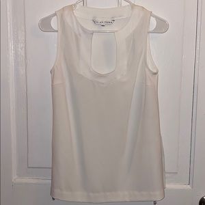 Trina Turk XS Sleeveless Scoop-Neck Twill Top